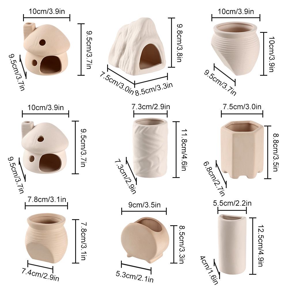 Bể cá cảnh bằng gốm tự nhiên hình dạng đặc biệt sáng tạo trang trí nhà cửa/ văn phòng