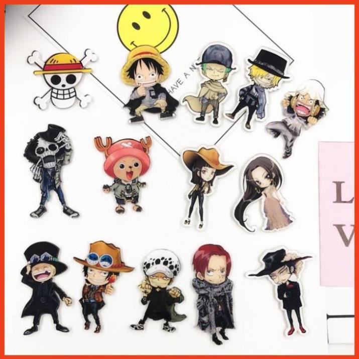 ( VTN ) Huy hiệu, pin cài balo áo quần đủ bộ sậu đảo hải tặc One Piece