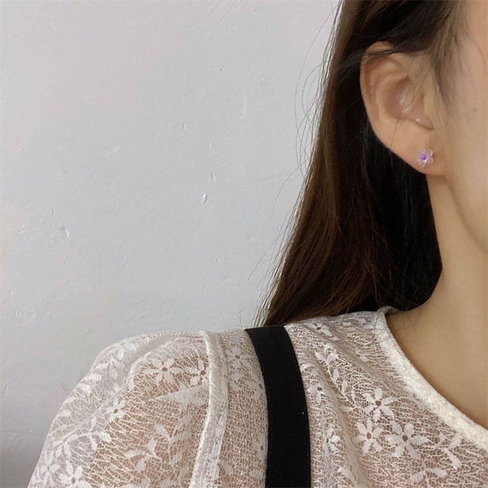 Bộ 4 Đôi Khuyên Tai Hoa Tulip Nhiều Màu Sắc Bằng Hợp Kim Thời Trang Dành Cho Nữ