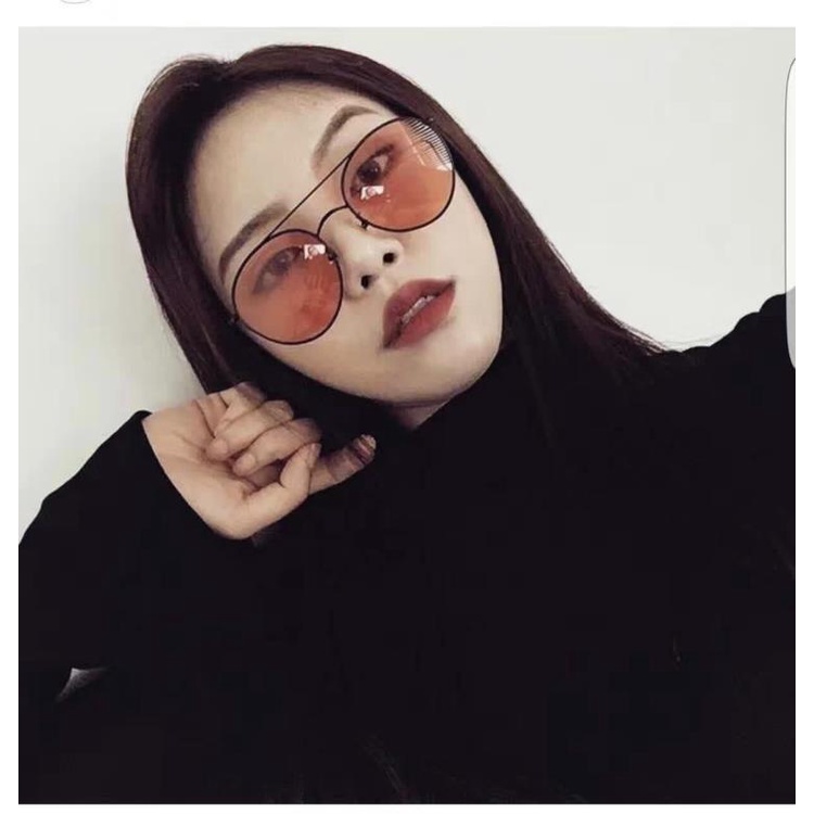 Kính thời trang nữ hàn quốc đi biển chụp ảnh retro gọng kép phong cách ulzzang hàn quốc Maxshop Độc