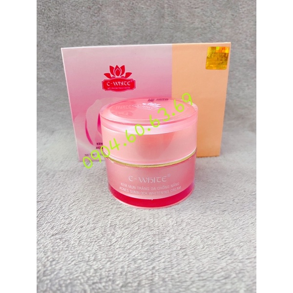 Kem C WHITE 12g Mụn Trắng Da Chống Nắng CHÍNH HÃNG CWHITE