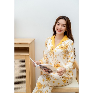 Bộ đồ ngủ lụa thu đông Winny 21565