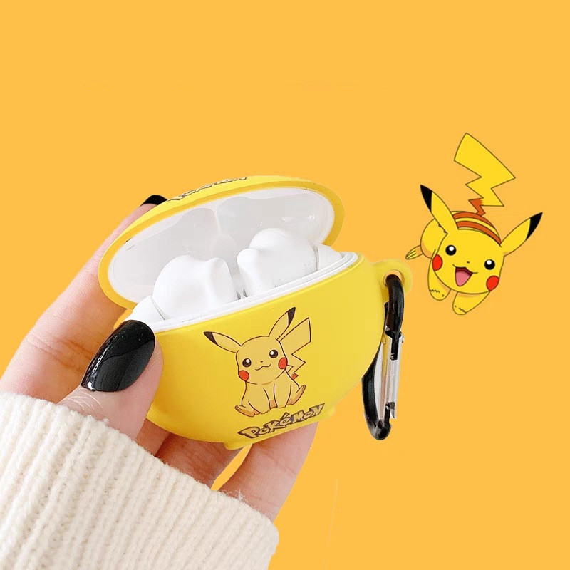 Vỏ Bảo Vệ Hộp Đựng Tai Nghe Airpods Hình Pikachu Đáng Yêu Cho Huawei Freebuds 4i