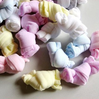 1 đôi tất cotton chống trượt, màu trơn dễ thương cho bé trai / gái
