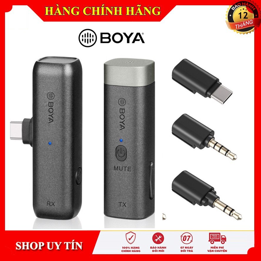 (SẴN) Boya BY-WM3D / BY-WM3U - Micro thu âm không dây dành Smartphone hệ điều hành Android, iOS, camera, máy quay, Gopro