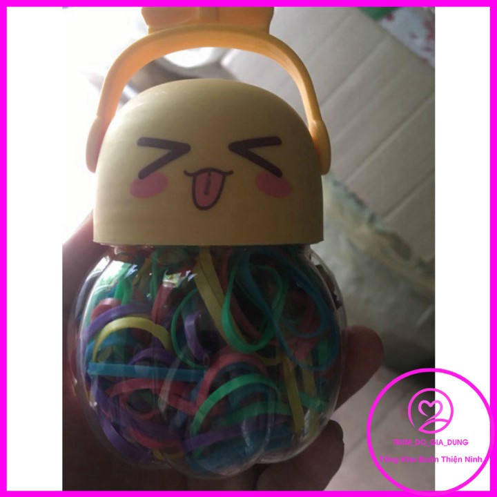 Hộp chun buộc tóc sắc màu đang yêu cho bé