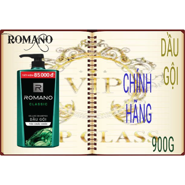 Dầu Gội Romano 900g Cho Nam Giới Hương Classic.
