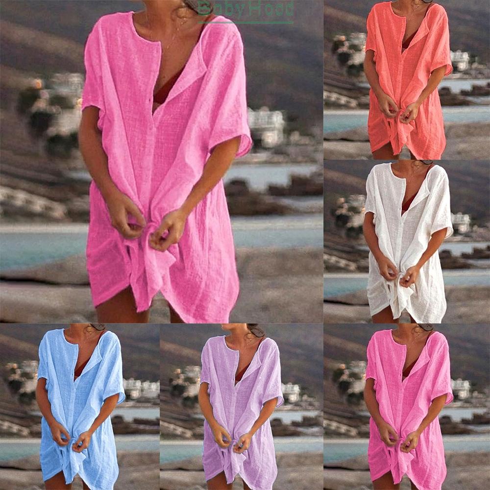 【Big Discounts】Women Casual Loose Dress Ladies Kaftan Plus Size Long Maxi Sundress Shirt Dress NpqxpDN ahxkGtd#BBHOOD