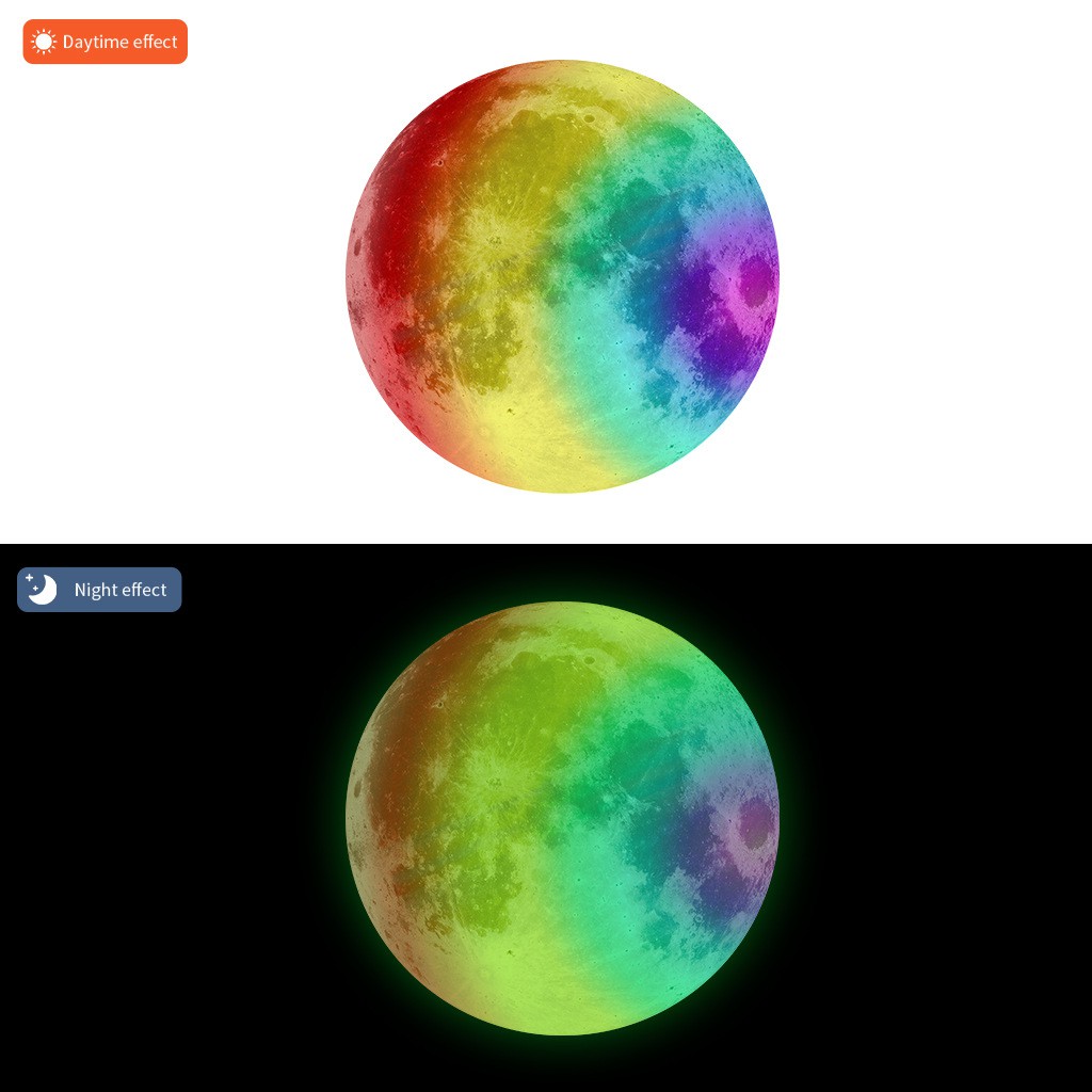 Dạ quang mặt trăng dán tường [HOT] siêu sáng trong đêm (30 x 30 cm) AmyShop