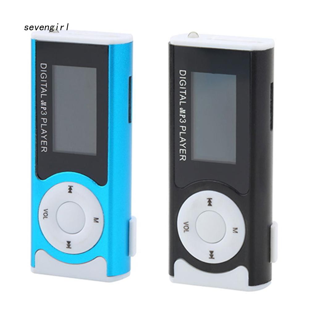 Máy nghe nhạc MP3 mini dạng kẹp màn hình LCD 1.3 inch hỗ trợ thẻ SD 16GB