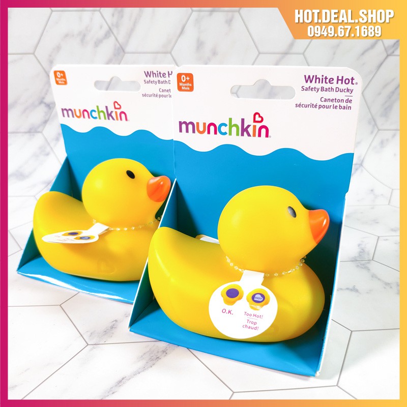 Vịt vàng báo nóng Munchkin - đồ chơi nhà tắm cho bé