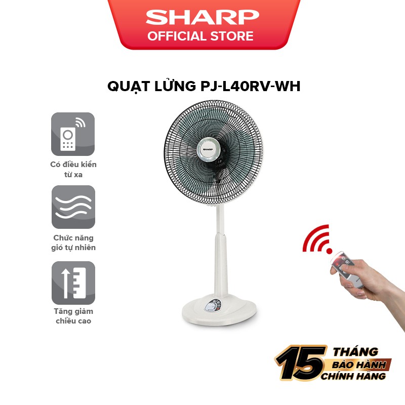 [Mã ELSHARP11 giảm 7% đơn 500K] Quạt Lửng Sharp PJ-L40RV-WH Hàng Malaysia
