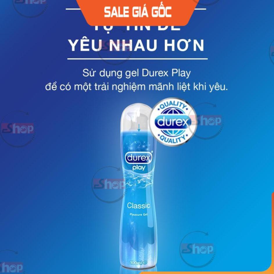 Bộ 2 Gel Bôi Trơn Durex Play Classic 50ml. Tặng 1 Hộp Bcs Kingtex, Bao Cao Su Siêu Mỏng Ôm Sát