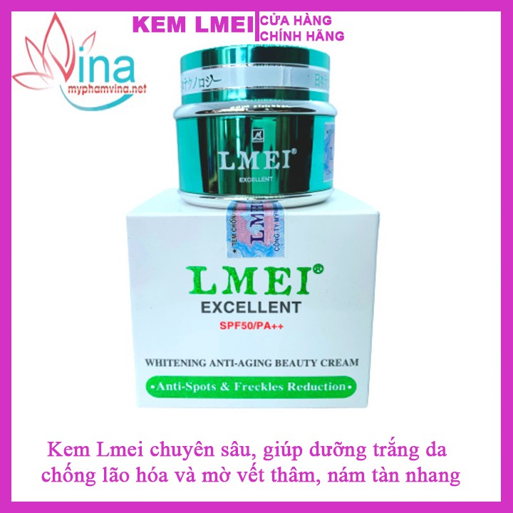 KEM DƯỠNG TRẮNG DA CAO CẤP CHUYÊN SÂU LMEI EXCELLENT SPF50/PA++ ANTI-SPOTS & FRECKLES REDUCTION - 20G