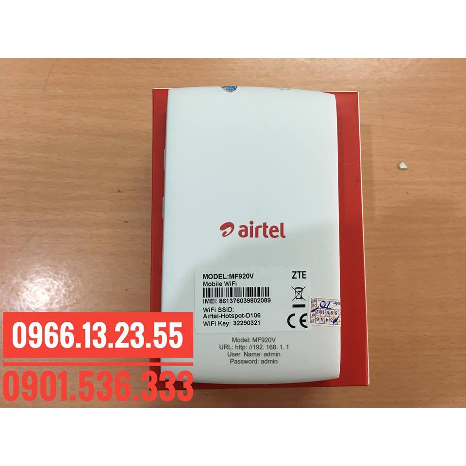 Bộ Phát Wifi 4G/LTE Tốc Độ Cao ZTE MF920V - Airtel - Hỗ Trợ 32 Thiết Bị Kết Nối - Phù Hợp Cho Xe Khách, Xe Du Lịch