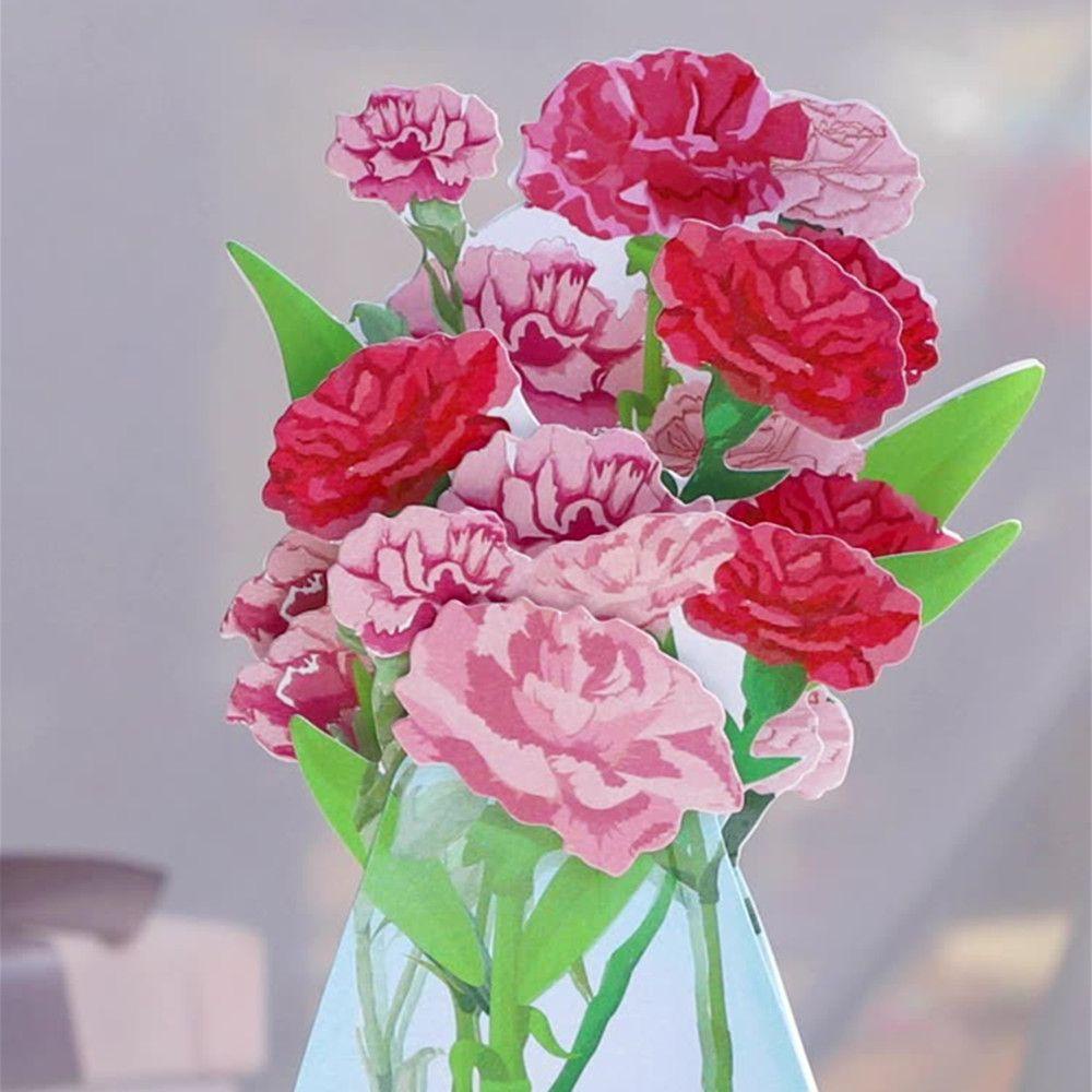 .Thiệp Giấy Khắc Hình Hoa Tulip 3D Sáng Tạo Cho Ngày Của Mẹ