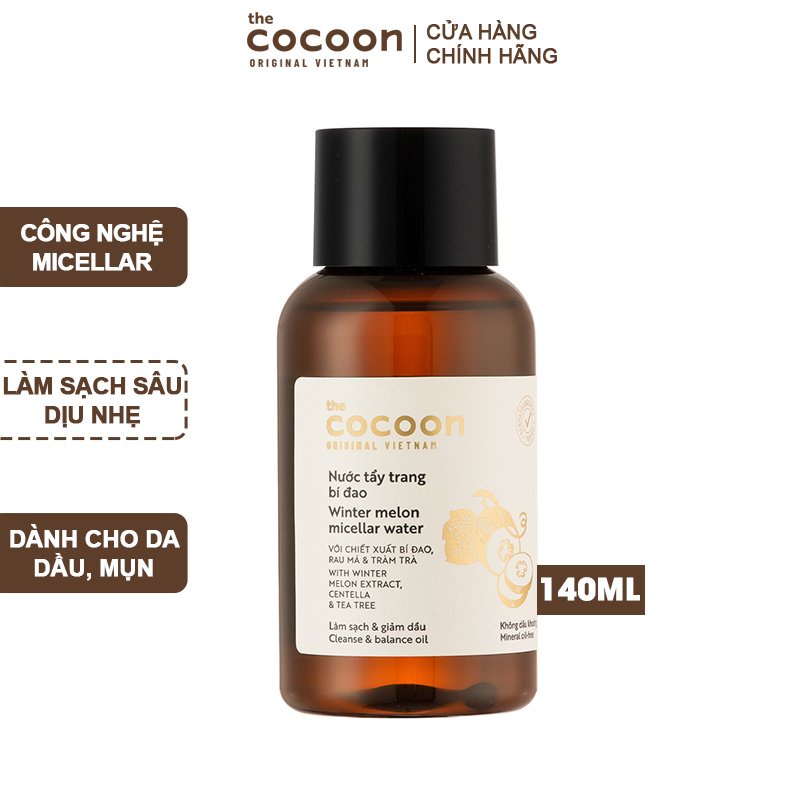 Nước tẩy trang Cocoon Bí Đao - Nước tẩy trang Bí đao Cocoon Làm Sạch Da Winter Melon Micellar Water 140ml