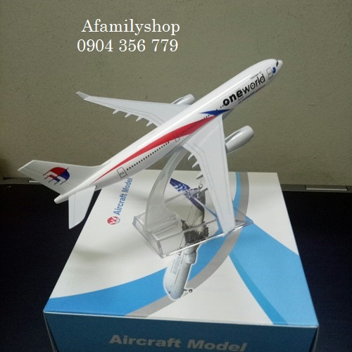 MÔ HÌNH MÁY BAY TĨNH B747 ONEWORLD MALAYSIA AIRLINES 16CM