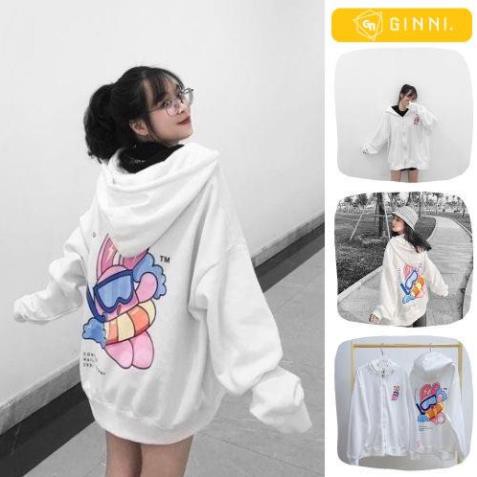 Áo khoác hoodie in hình CONFUSED dành cho nam nữ có mũ form rộng nỉ ngoại màu trắng unisex ulzzang Kèm Ảnh Thật