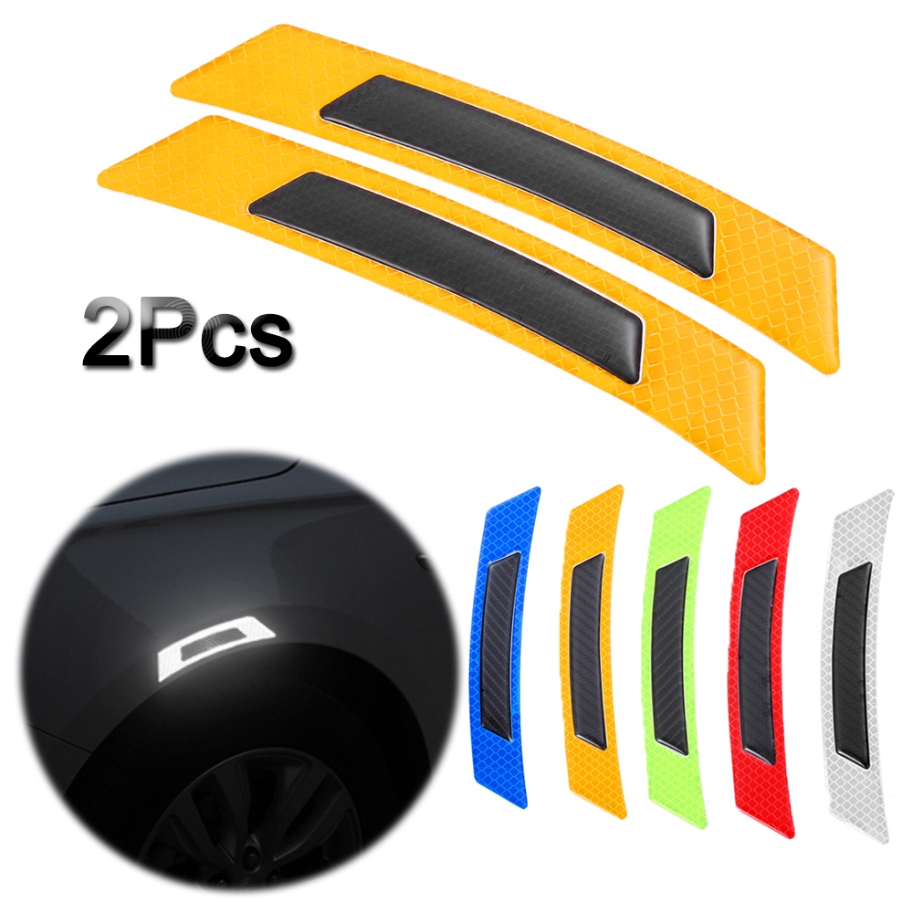 CHINK 2Pcs 3*17cm Bumper Auto Styling Guard Protection Reflective Strip Sticker
