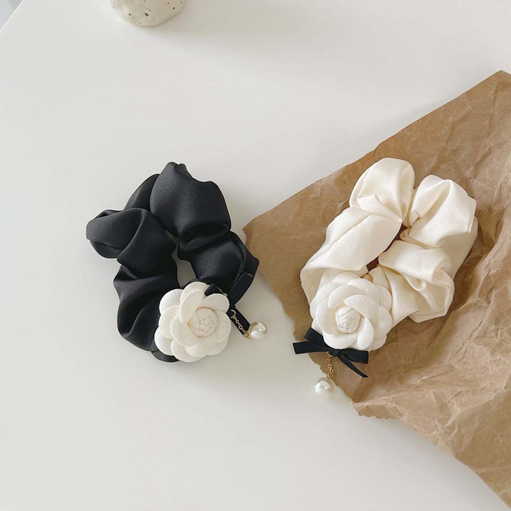 Dây thun cột tóc đính hoa phong cách Hàn Quốc cho nữ