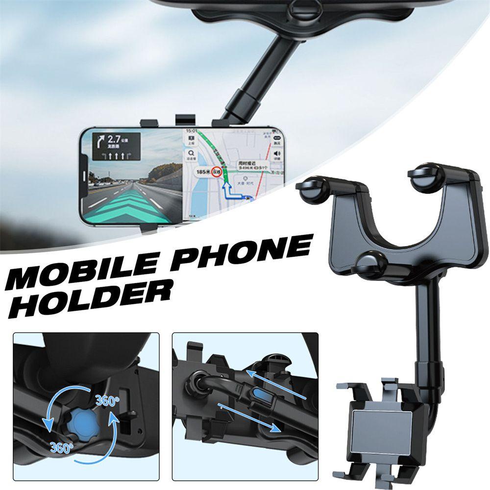 Giá Đỡ Điện Thoại Gắn Kính Chiếu Hậu Xe Hơi Xoay 360 Độ Tiện Dụng