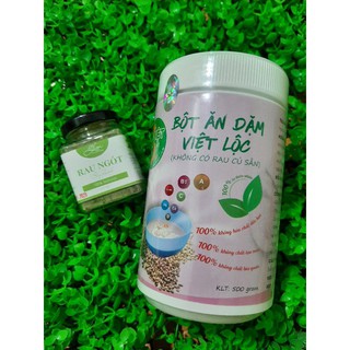 Combo bột rau củ sấy lạnh Lim và bột ăn dặm Việt Lộc Organic