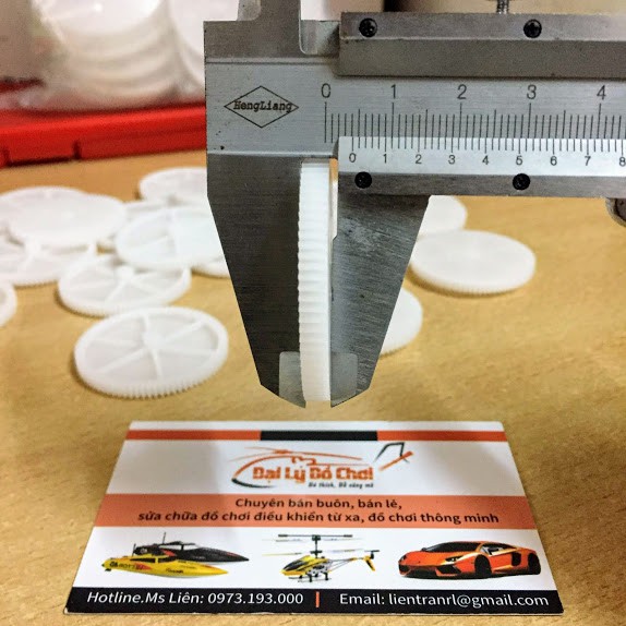Bánh răng nhựa 80 răng lỗ trục 1.9mm dùng để chế tạo đồ chơi