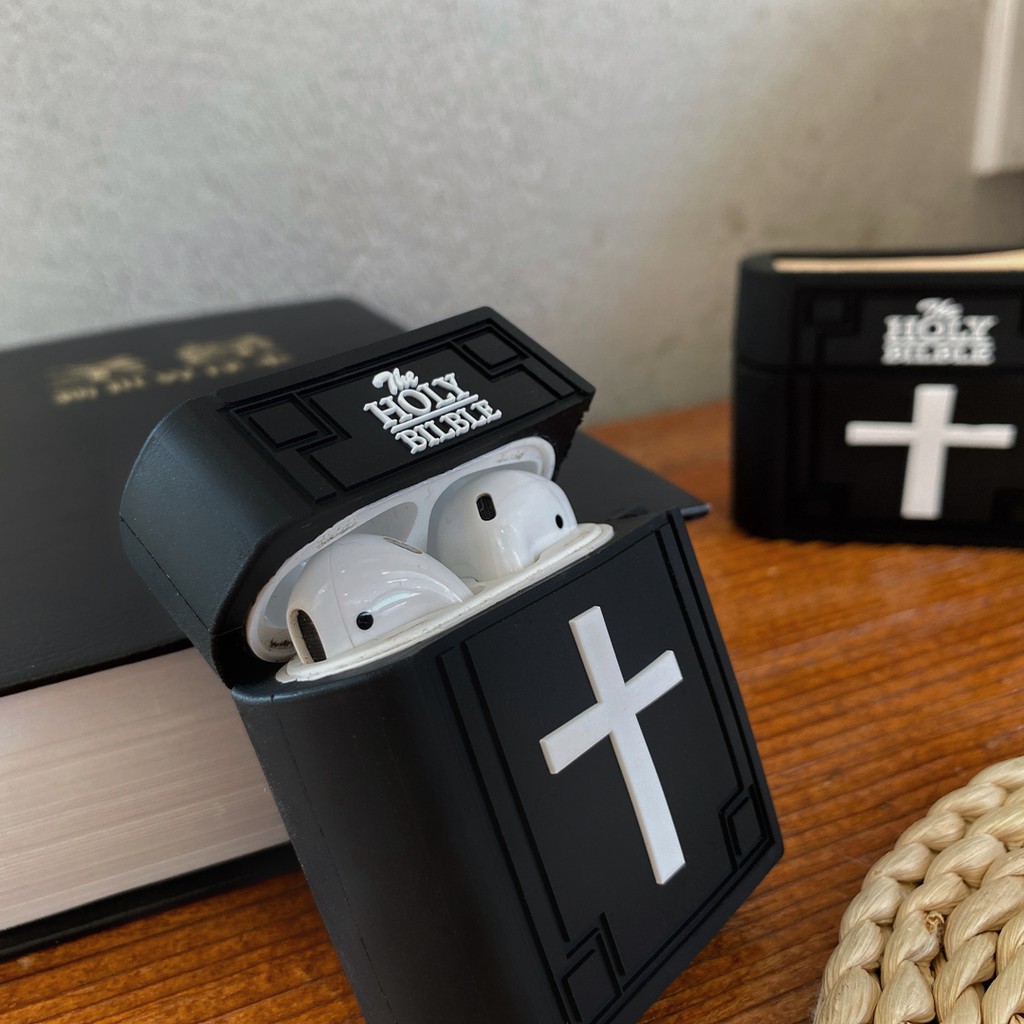 Book Bible airpods 1/2/pro case Creative airpods pro case soft silicone wireless bluetooth headsets airpods cover