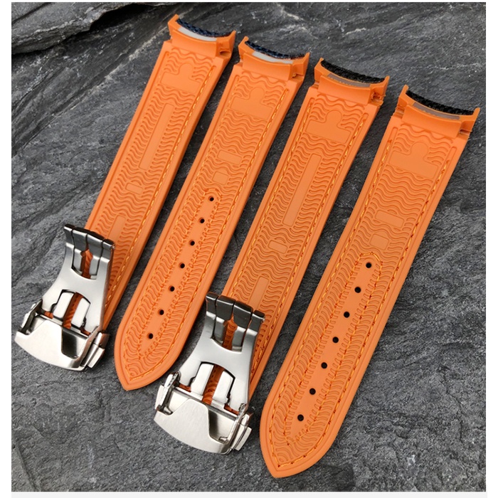 Dây Đeo Đồng Hồ Bằng Cao Su Silicone 20mm 22mm Cho Omega GMT Ocean Seamaster Diver 300