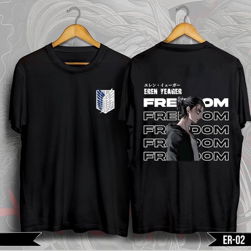 Áo thun Eren Yeager Attack on Titan, áo phông attack on titan nam nữ đủ size mới nhất