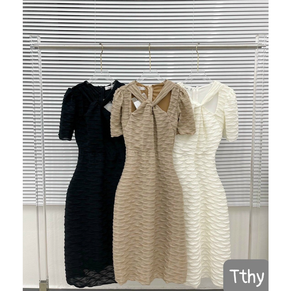 Váy thiết kế.đầm maxi tiểu thư sóng nhăn cổ chéo cực sang chảnh | WebRaoVat - webraovat.net.vn