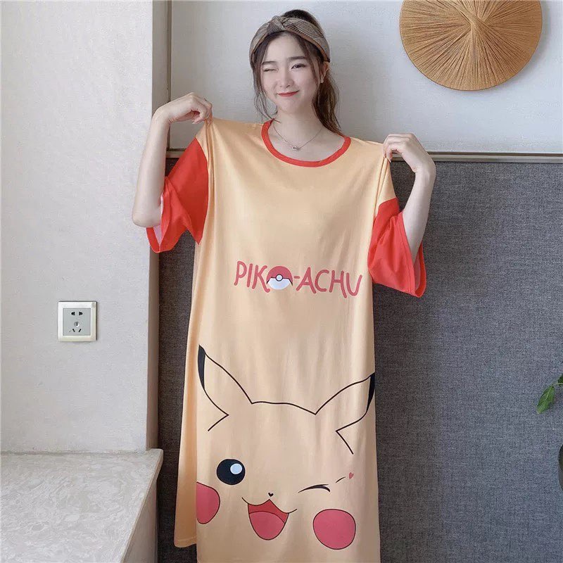 [Sẵn] Váy ngủ cotton giấy Quảng Châu, mỏng nhẹ, thoáng mát, họa tiết dễ thương, phù hợp mặc mùa hè | BigBuy360 - bigbuy360.vn
