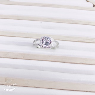Nhẫn nữ đẹp❤️Freeship💗 viền chấu đá vuông hột lớn rẻ đẹp nhất Xưởng bạc Phương Cảnh