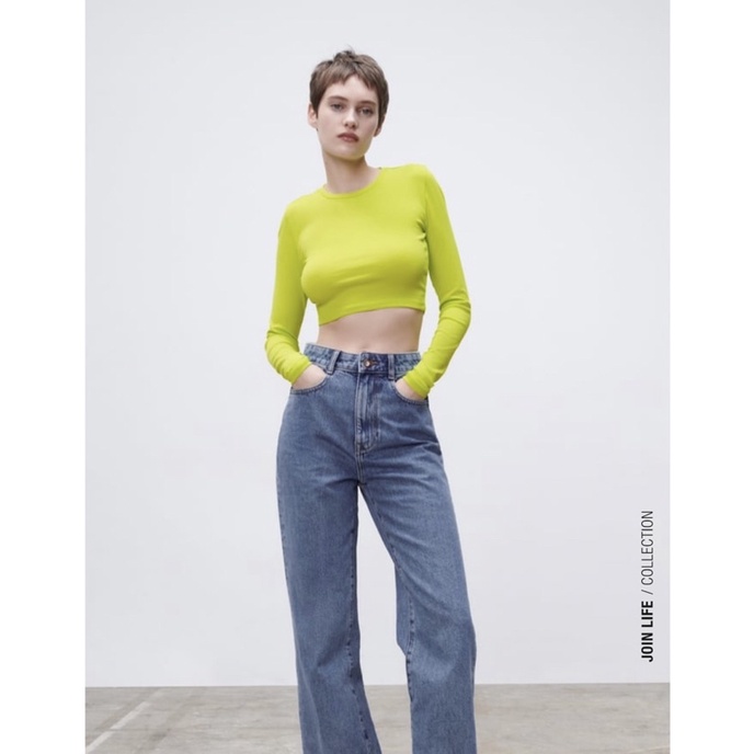 Áo thun croptop Zara authentic