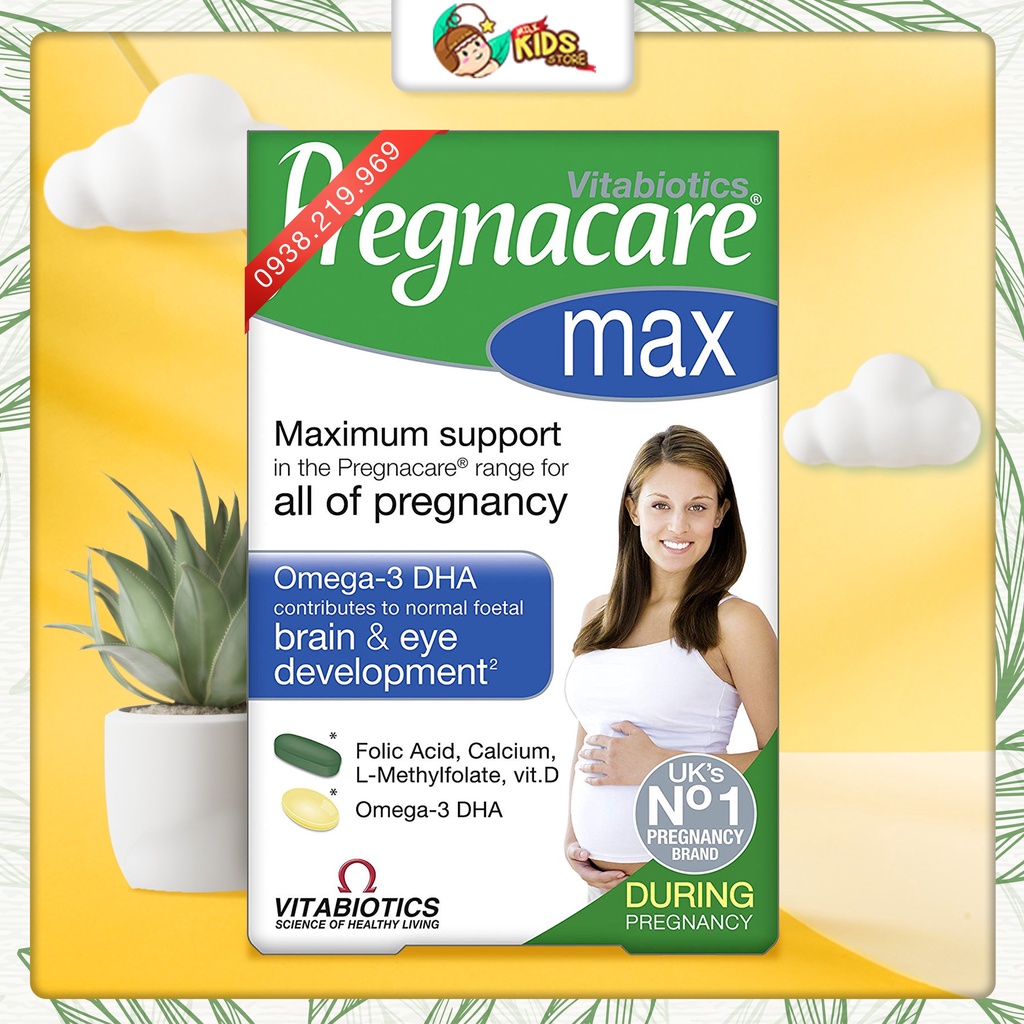 [Mẫu Mới] Vitamin bổ sung cho phụ nữ mang thai Pregnacare Max Anh