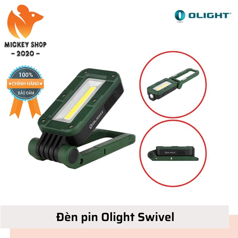 Đèn Pin Làm Việc Olight Swivel Tối Đa 400 LUMENS - 80m Pin Tích Hợp 2600mAh