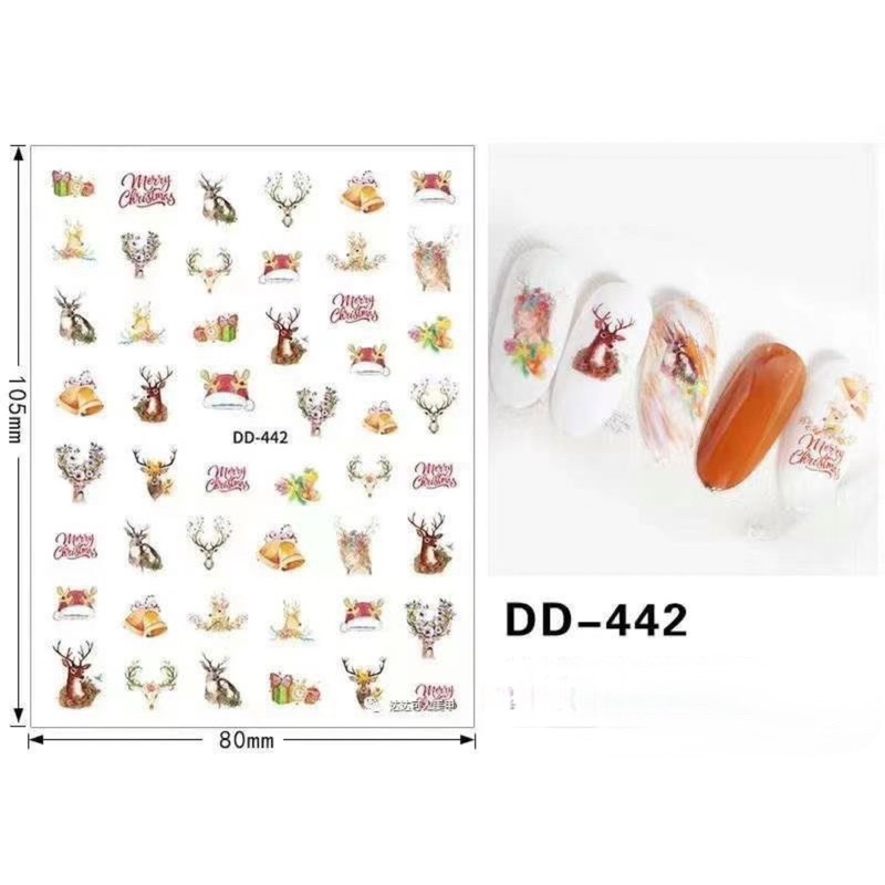 Sticker noel trang trí nails