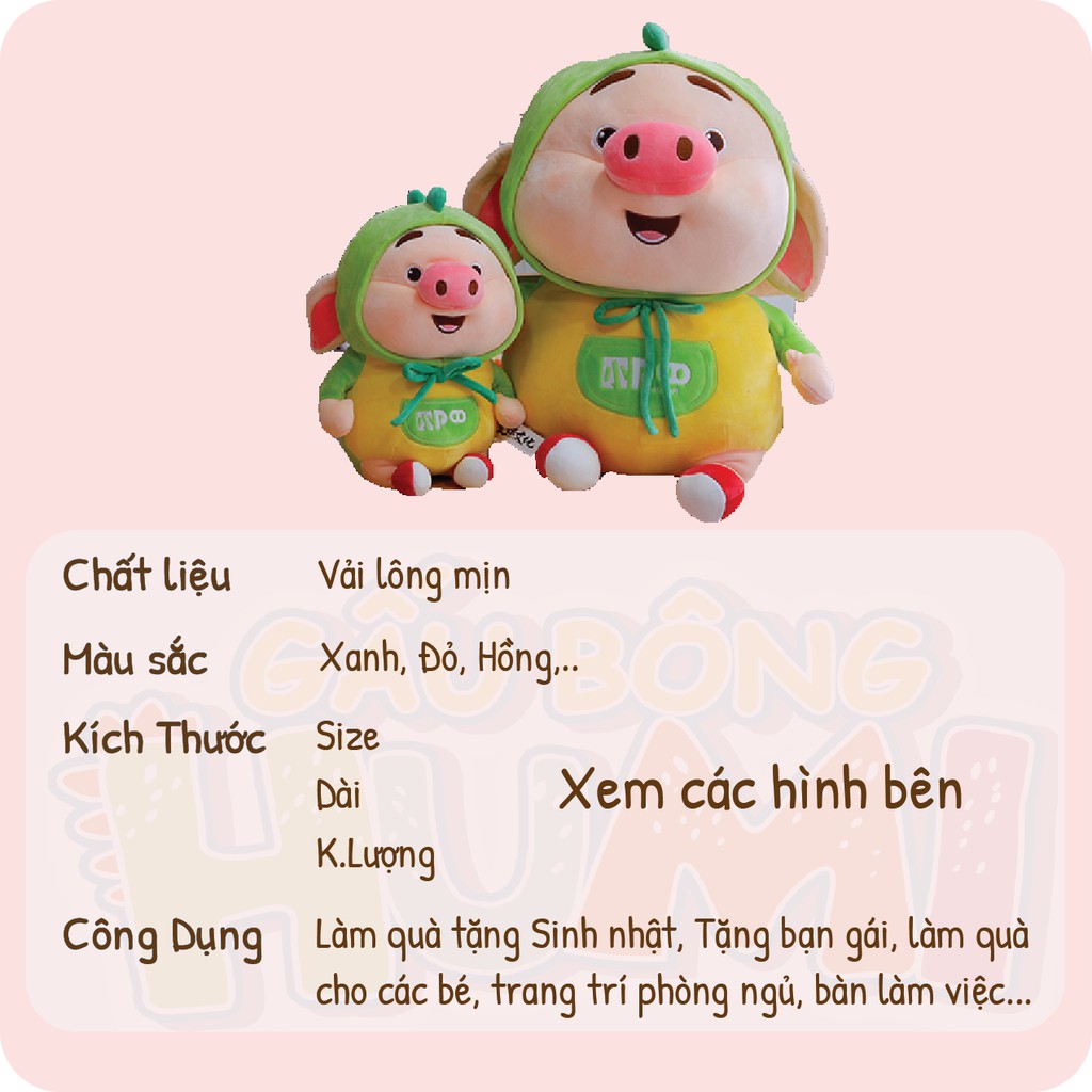 Gấu Bông Heo Tiktok Online Nhồi Bông Cao Cấp Hình Thú Cute Size 35 - 70