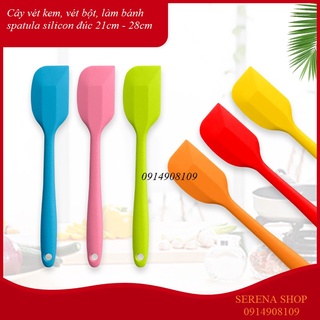 Cây vét kem, vét bột, làm bánh spatula silicon đúc 21cm - 28cm