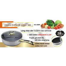 Chảo chống dính Kangaroo KG168M - sử dụng đc với bếp từ