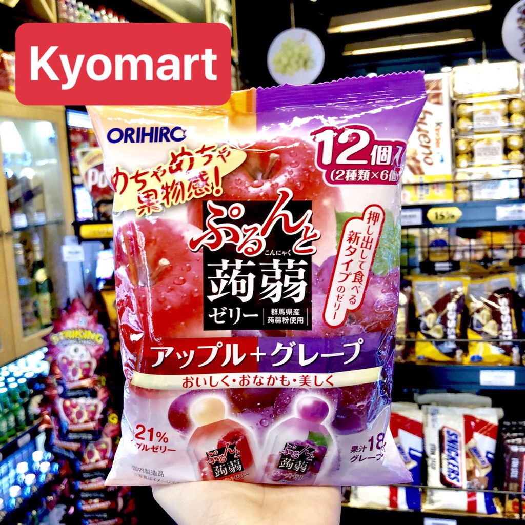 (DATE t10/t11/2021) Thạch hoa quả Orihiro 12 gói 240g-Nhật Bản