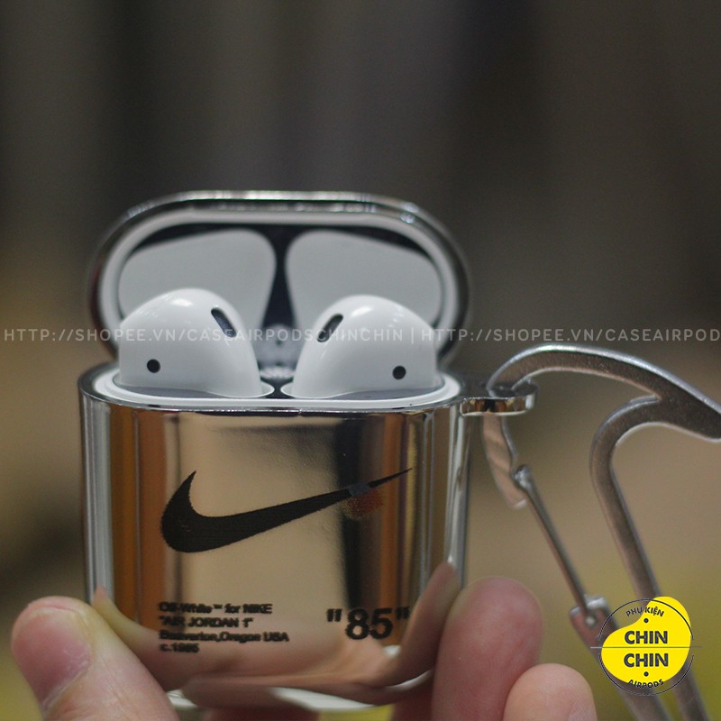 Case Vỏ Ốp Airpod Đựng Tai Nghe Airpods 1/2/Pro Air JD Silver Nhựa TPU Mạ Bạc Cực Đẹp Vỏ Bọc Airpods - Chinchin Case