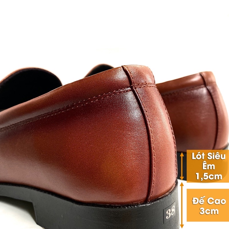 Giày lười nam da bò thật Loafer/Moca TEFOSS HT511 trơn đen và nâu sang trọng size 38-44