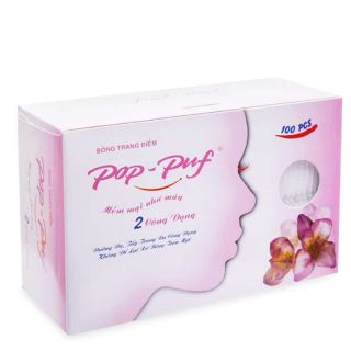 Bông tẩy trang pop puf 100 miếng