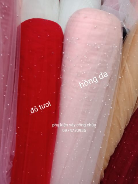 Voan lưới đính hạt (giá 70k/1m)