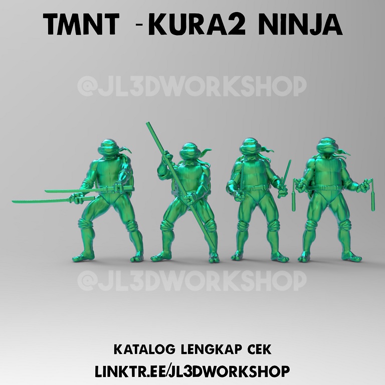 Mô Hình Nhân Vật Ninja Rùa 3D Tỉ Lệ 1/64