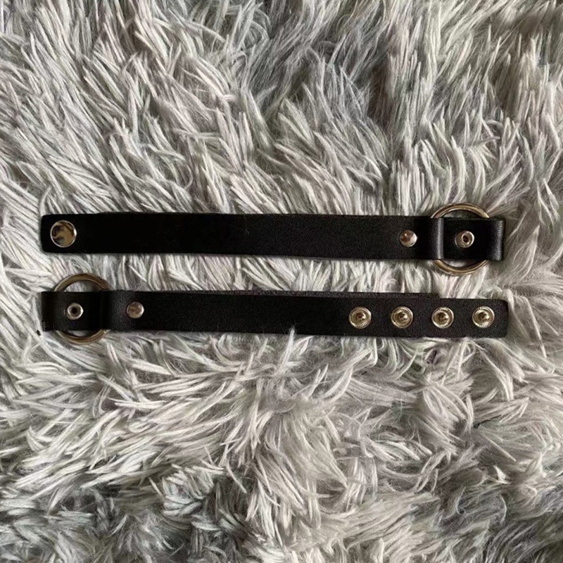 Han Vòng Cổ Choker Giả Da Đa Năng Có Vòng Kim Loại Tròn Điều Chỉnh Được Phong Cách Gothic Punk Gothic Punk Cho Nam Và Nữ Ci