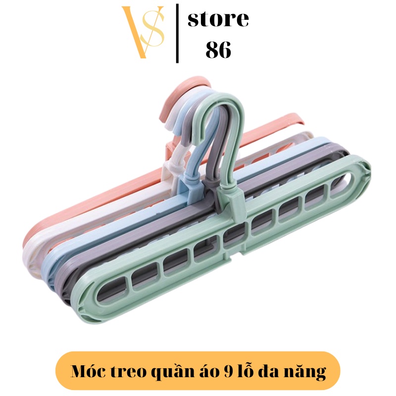 Móc treo quần áo thông minh 9 lỗ - Móc treo quần áo đa năng tiết kiệm diện tích (MT9L)
