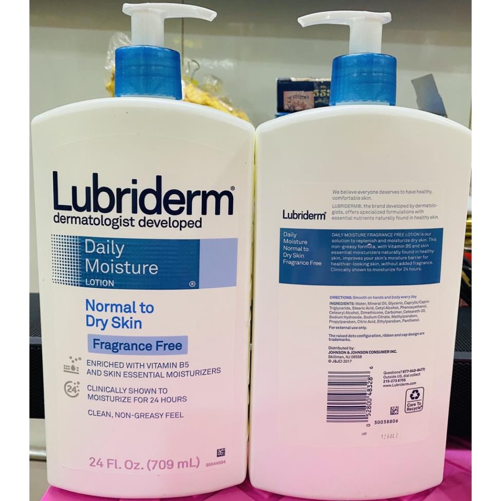 Set 3 chai Sữa dưỡng thể Lubriderm Daily Moisture Lotion ưu chuộng tại Mỹ